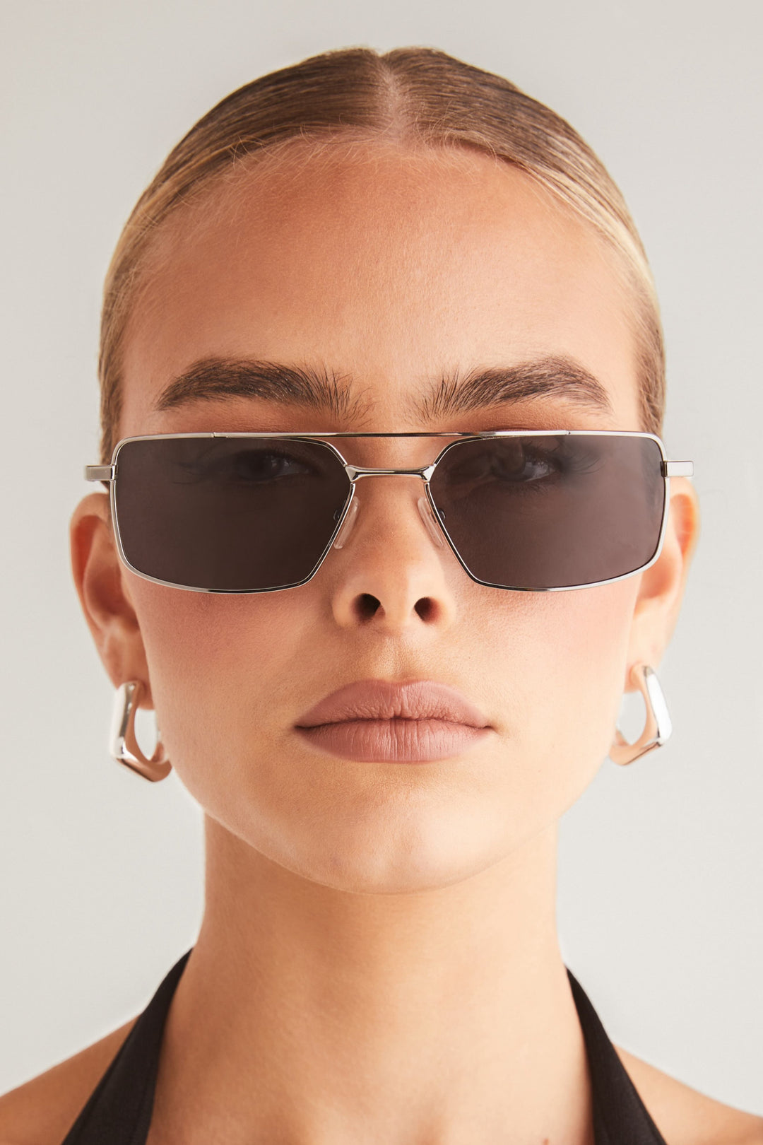 BANBE EYEWEAR Womens The Barbara Sunglasses - Dark Silver / Ink, SUNGLASSES UNISEX, BANBE, Elwood 101