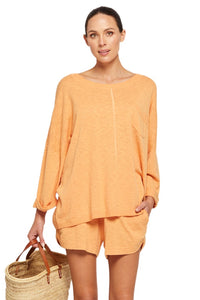 BY RIDLEY Womens Lina Linen Top - Melon, WOMENS TOPS & SHIRTS, BY RIDLEY, Elwood 101