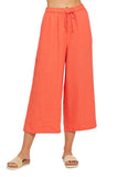 BY RIDLEY Womens Louisa Linen Pant - Coral, WOMENS PANTS, BY RIDLEY, Elwood 101