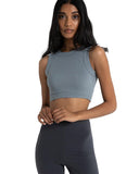 Bayse Brand WOMENS ELOUISE CREW CROP TANK - BLUE, WOMENS TEES & TANKS, BAYSE BRAND, Elwood 101