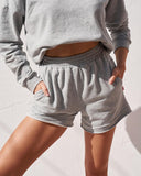 Bayse Brand WOMENS LOUNGE SHORTS - GREY, WOMENS SHORTS, BAYSE BRAND, Elwood 101