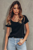 Bayse Brand WOMENS V NECK SLUB TEE - BLACK, WOMENS TEES & TANKS, BAYSE BRAND, Elwood 101