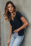 Bayse Brand WOMENS V NECK SLUB TEE - BLACK, WOMENS TEES & TANKS, BAYSE BRAND, Elwood 101