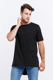 Casa Amuk MENS BASIC RAW HEM TALL TEE BLACK, MENS TEE SHIRTS, CASA AMUK, Elwood 101