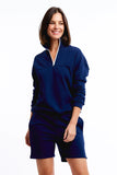 Casa Amuk WOMENS 1/4 ZIP JUMPER - NAVY, WOMENS KNITS & SWEATERS, CASA AMUK, Elwood 101