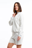 Casa Amuk WOMENS 1/4 ZIP JUMPER - WHITE MARLE, WOMENS KNITS & SWEATERS, CASA AMUK, Elwood 101