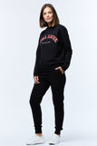 Casa Amuk WOMENS VARSITY SWEATER - BLACK/CHILLI, WOMENS KNITS & SWEATERS, CASA AMUK, Elwood 101