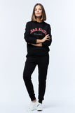 Casa Amuk WOMENS VARSITY SWEATER - BLACK/CHILLI, WOMENS KNITS & SWEATERS, CASA AMUK, Elwood 101