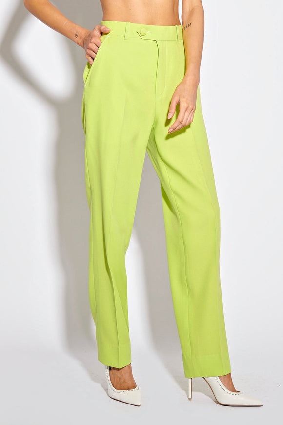 EFFIE KATS Womens Man Pants - Lime Green, WOMENS PANTS, EFFIE KATS, Elwood 101