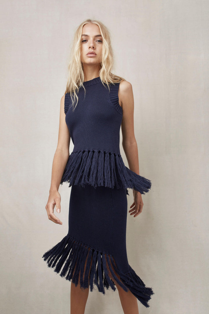 Finders Keepers The Label WOMENS GRADUATES TOP NAVY, WOMENS TOP & SHIRTS, FINDERS KEEPERS, Elwood 101