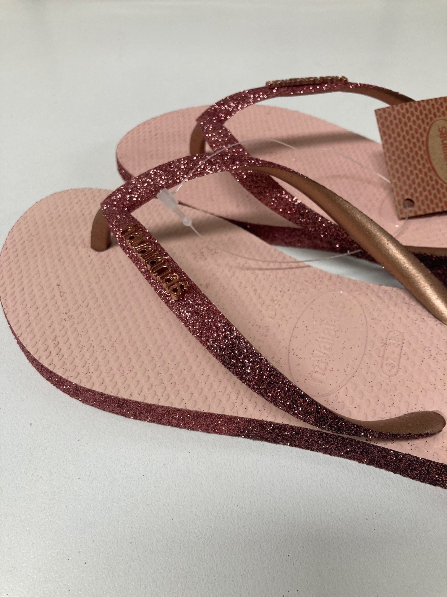 HAVAIANAS Slim Sparkle Ballet Rose Female Thongs Elwood 101