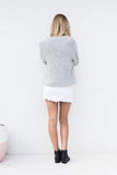 Hello Parry WOMENS LUNA MOHAIR & WOOL CHUNKY KNIT SWEATER - GREY...FLASH SALE, WOMENS KNITS & SWEATERS, HELLO PARRY, Elwood 101