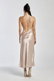 IZI ANGUS X RUNAWAY Womens Safia Slip Dress - Champagne, WOMENS DRESSES, RUNAWAY, Elwood 101