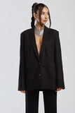 IZI ANGUS X RUNAWAY Womens  Miguel Blazer - Black, WOMENS JACKETS & BLAZERS, RUNAWAY, Elwood 101