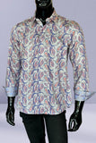 JOHN LENNON Mens Ipswich Paisley Shirt - Putty, MENS SHIRTS, JOHN LENNON, Elwood 101