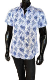 JOHN LENNON Mens Sheffield Short Sleeve Paisley Shirt - Blue, MENS SHIRTS, JOHN LENNON, Elwood 101