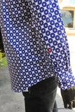 John Lennon Mens Croydon Shirt - White & Navy Print, MENS SHIRTS, JOHN LENNON, Elwood 101