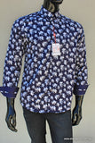 John Lennon Mens Wimbledon Shirt - Navy & White Floral, MENS SHIRTS, JOHN LENNON, Elwood 101