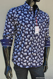 John Lennon Mens Wimbledon Shirt - Navy & White Floral, MENS SHIRTS, JOHN LENNON, Elwood 101