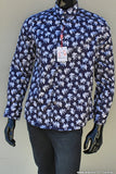 John Lennon Mens Wimbledon Shirt - Navy & White Floral, MENS SHIRTS, JOHN LENNON, Elwood 101