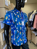 JOHN LENNON Mens Ripley Short Sleeve Shirt - Midnight, MENS SHIRTS, JOHN LENNON, Elwood 101