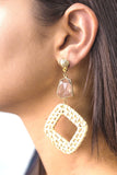 Jolie & Deen RAFFIA CRYSTAL EARRINGS GOLD...FREE POSTAGE Details Below, WOMENS JEWELLERY, JOLIE & DEEN, Elwood 101