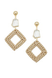 Jolie & Deen RAFFIA CRYSTAL EARRINGS GOLD...FREE POSTAGE Details Below, WOMENS JEWELLERY, JOLIE & DEEN, Elwood 101