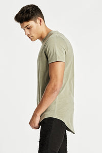 KISS CHACEY Mens Essentials Dual Curved Hem Tee - Vintage Khaki, MENS TEE SHIRTS, KISS CHACEY, Elwood 101