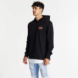 KISS CHACEY Mens Astray Layered Hem Hooded Sweater - Jet Black, MENS HOODIES, KISS CHACEY, Elwood 101