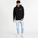 KISS CHACEY Mens Astray Layered Hem Hooded Sweater - Jet Black, MENS HOODIES, KISS CHACEY, Elwood 101