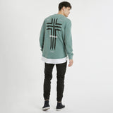 KISS CHACEY Mens Cogan Layered Hem Jumper Pigment Silver Pine, MENS KNITS & SWEATERS, KISS CHACEY, Elwood 101