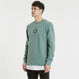 KISS CHACEY Mens Cogan Layered Hem Jumper Pigment Silver Pine, MENS KNITS & SWEATERS, KISS CHACEY, Elwood 101