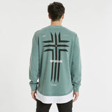 KISS CHACEY Mens Cogan Layered Hem Jumper Pigment Silver Pine, MENS KNITS & SWEATERS, KISS CHACEY, Elwood 101