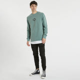 KISS CHACEY Mens Cogan Layered Hem Jumper Pigment Silver Pine, MENS KNITS & SWEATERS, KISS CHACEY, Elwood 101