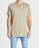 KISS CHACEY Mens Essentials Dual Curved Hem Tee - Vintage Khaki, MENS TEE SHIRTS, KISS CHACEY, Elwood 101