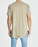 KISS CHACEY Mens Essentials Dual Curved Hem Tee - Vintage Khaki, MENS TEE SHIRTS, KISS CHACEY, Elwood 101