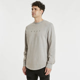 KISS CHACEY Mens Palomae Dual Curved Hem Sweater Pigment Gull, MENS KNITS & SWEATERS, KISS CHACEY, Elwood 101