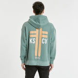 KISS CHACEY Mens Truxton Relaxed Hooded Sweater Pigment Silver Pine, MENS HOODIES, KISS CHACEY, Elwood 101