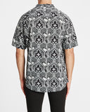 Kiss Chacey MENS CARDINAL RELAXED FIT SHORT SLEEVE SHIRT - BLACK STONE PRINT, MENS SHIRTS, KISS CHACEY, Elwood 101