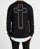 Kiss Chacey MENS FORTUNA LAYERED HEM SWEATER - JET BLACK, MENS KNITS & SWEATERS, KISS CHACEY, Elwood 101
