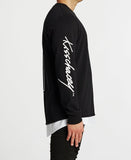 Kiss Chacey MENS FORTUNA LAYERED HEM SWEATER - JET BLACK, MENS KNITS & SWEATERS, KISS CHACEY, Elwood 101