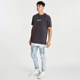 Kiss Chacey MENS SO LONG RELAXED LAYERED HEM TEE - PIGMENT ASPHALT, MENS TEE SHIRTS, KISS CHACEY, Elwood 101