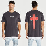 Kiss Chacey MENS SO LONG RELAXED LAYERED HEM TEE - PIGMENT ASPHALT, MENS TEE SHIRTS, KISS CHACEY, Elwood 101