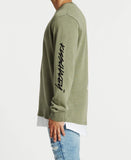 Kiss Chacey MENS RUMBLE LAYERED HEM SWEATER - PIGMENT KHAKI, MENS KNITS & SWEATERS, KISS CHACEY, Elwood 101