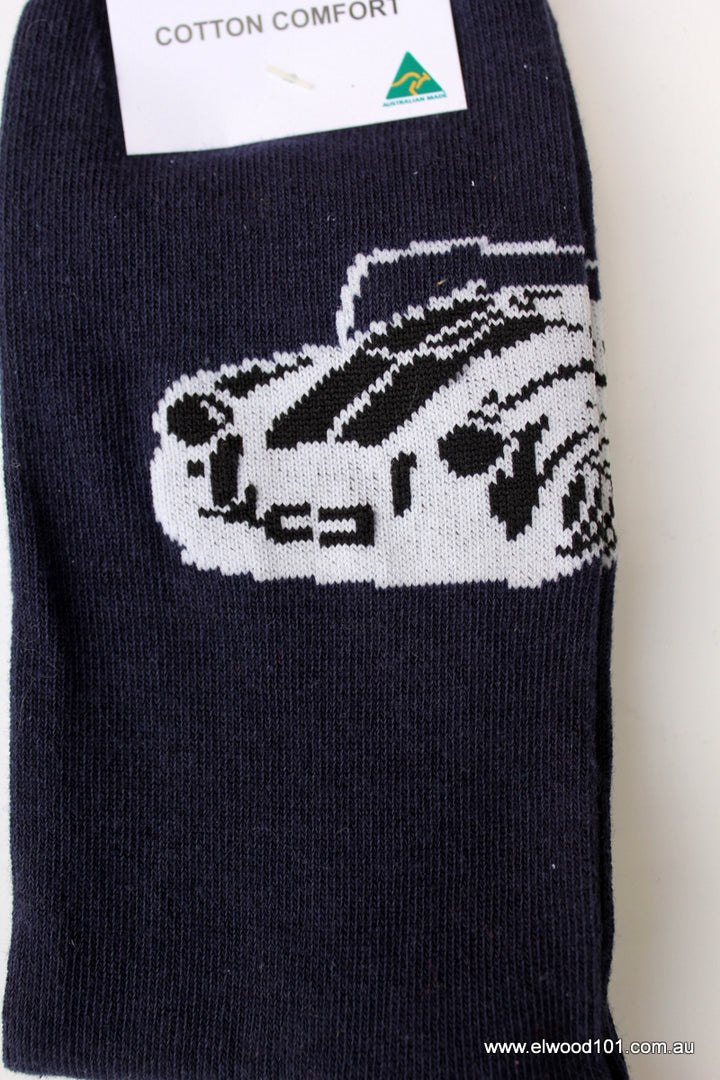 Lafitte CAR FUN SOCKS NAVY, SOCKS, LAFITTE, Elwood 101
