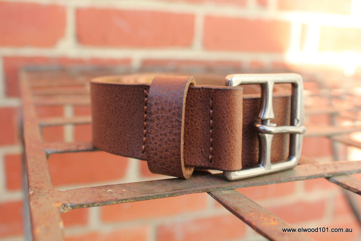 Loop Leather Co MENS STATE ROUTE LEATHER BELT TOBACCO, MENS BELTS, LOOP, Elwood 101