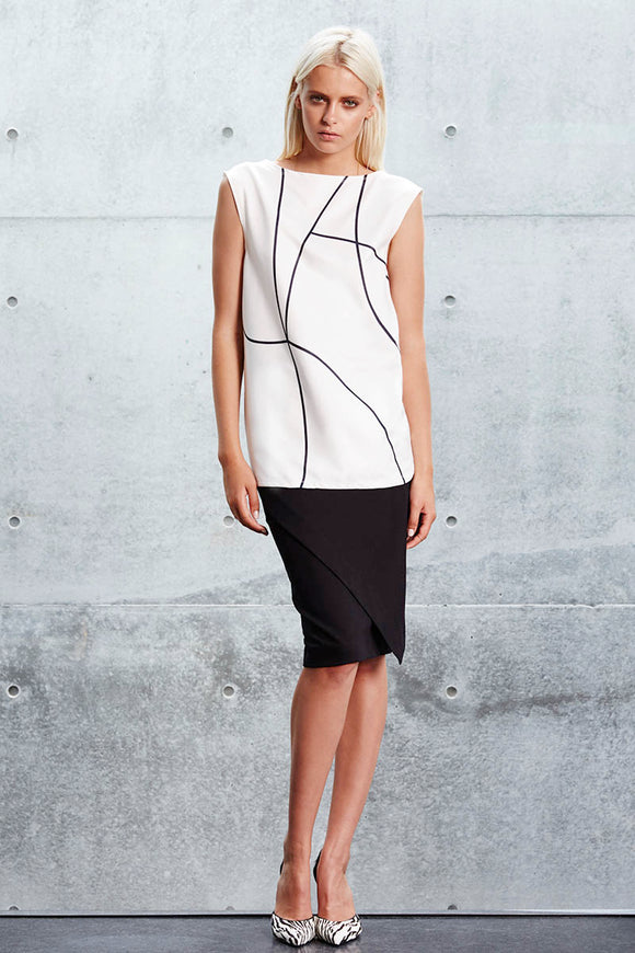 Maurie Eve Womens TIME WILL TELL DRESS White Elwood 101