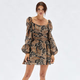 MINKPINK Womens Persian Paradise MIni Dress - Black/Brown, WOMENS DRESSES, MINKPINK, Elwood 101