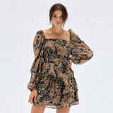 MINKPINK Womens Persian Paradise Waist Tie Top - Black/Brown, WOMENS TOPS & SHIRTS, MINKPINK, Elwood 101