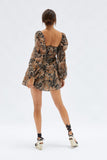 MINKPINK Womens Persian Paradise Waist Tie Top - Black/Brown, WOMENS TOPS & SHIRTS, MINKPINK, Elwood 101